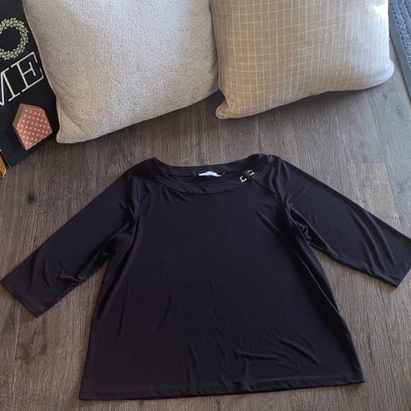 Calvin Klein size 0X black blouse top - Picture 10 of 12